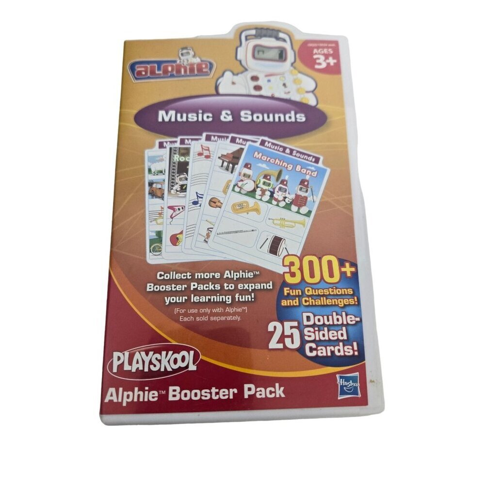 Playskool Alphie Booster Pack‎ Music & Sounds 25 Double-Sided Cards Ages 3+